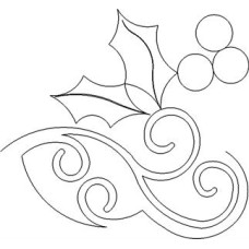 Christmas Holly Curl Pattern