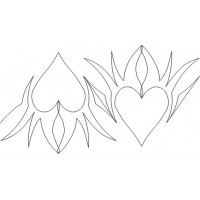 Flaming Hearts Pattern