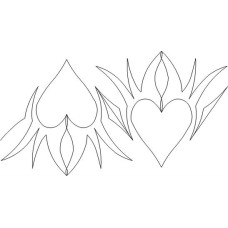 Flaming Hearts Pattern