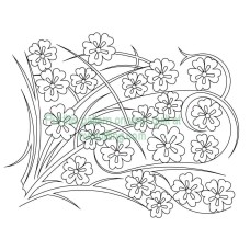 Cherry Blossom Grass 001 Pattern