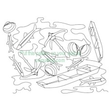 Boats and Fish Pattern