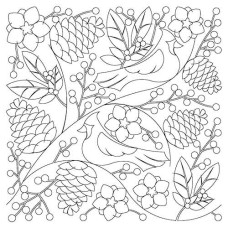 Winter Bird Pano Pattern