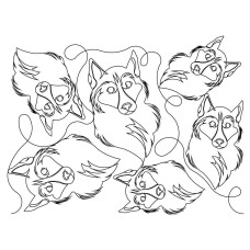 Siberian Husky Pano 01 Pattern