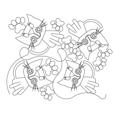 Funky Cats Pano 01 Pattern