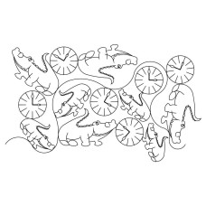 Tick Tock Crocodile Pattern