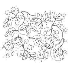 Dancing Leaves Acorn Pattern