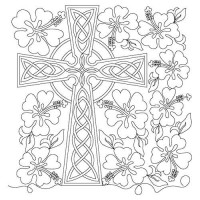 Celtic Cross Hibiscus Pano