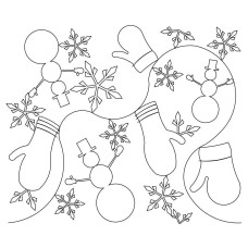 Snowman Mitten Pano Pattern
