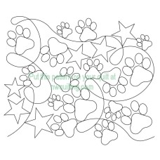 Dog Paw Star Pattern