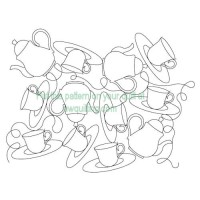 Tea pot and Cups Pattern