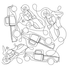 Truck and Motorcycle Pattern