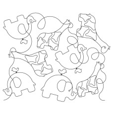 Elephant Giraffe Pano 01 Pattern