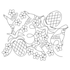 Hummingbird Pinapple Pano 01 Pattern