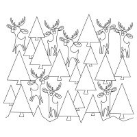 Reindeer in Trees 01 Pattern