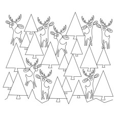 Reindeer in Trees 01 Pattern
