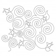 Swirls and Stars Simple Pattern