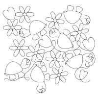 Turtle Heart Flower Pattern