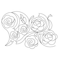 Ribbon Roses Pano 01 Pattern