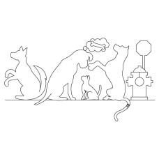 Dog Line Pano Pattern