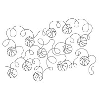 Bouncing Basketballs Pano Pattern
