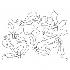 Cardinal Holly Pano Pattern